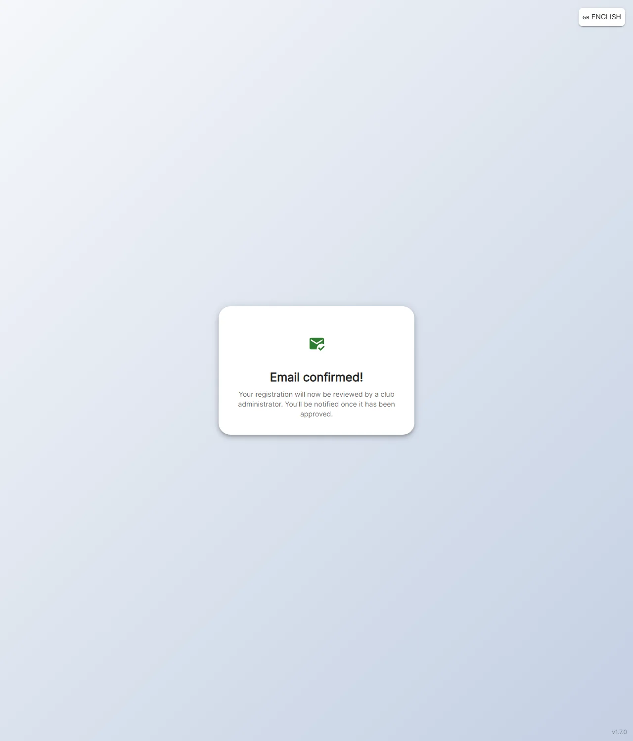 Screenshot email confirmed